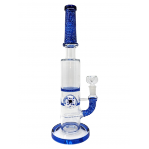 13" Double Honeycomb Inline Perc Straight Water Pipe - [ZN19]